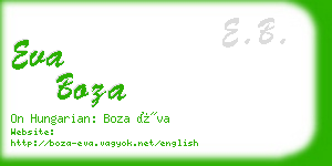 eva boza business card